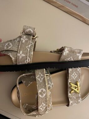 LV monogram sandals
